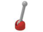 LEGO® Stein: Hinge Control Stick and Base (Grey Stick) 4592c03 | Farbe: Bright Red