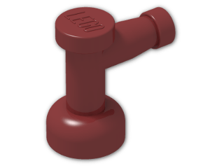 LEGO® Stein: Tap 1 x 1 without Hole in Spout 4599b | Farbe: New Dark Red