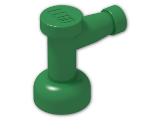 LEGO® Stein: Tap 1 x 1 without Hole in Spout 4599b | Farbe: Dark Green