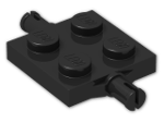 LEGO® Brick: Plate 2 x 2 with Wheel Holders 4600 | Color: Black