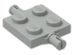 LEGO® Brick: Plate 2 x 2 with Wheel Holders 4600 | Color: Grey