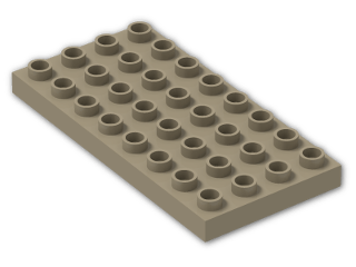 LEGO® Brick: Duplo Plate 4 x 8 4672 | Color: Sand Yellow