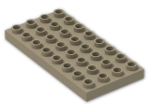 LEGO® Brick: Duplo Plate 4 x 8 4672 | Color: Sand Yellow