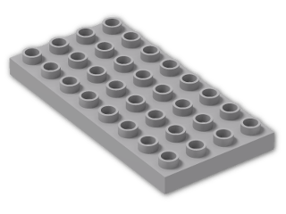 LEGO® Stein: Duplo Plate 4 x 8 4672 | Farbe: Medium Stone Grey
