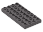 LEGO® Brick: Duplo Plate 4 x 8 4672 | Color: Dark Stone Grey