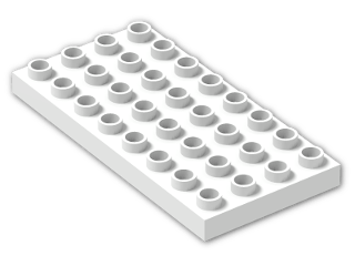 LEGO® Brick: Duplo Plate 4 x 8 4672 | Color: White