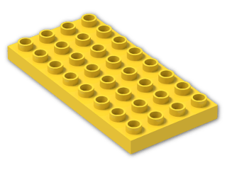 LEGO® Brick: Duplo Plate 4 x 8 4672 | Color: Bright Yellow