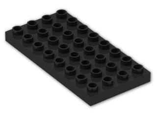 LEGO® Stein: Duplo Plate 4 x 8 4672 | Farbe: Black
