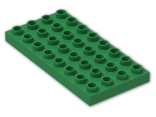 LEGO® Brick: Duplo Plate 4 x 8 4672 | Color: Dark Green