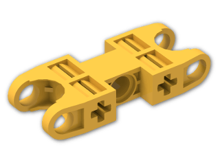 LEGO® Brick: Technic Ball Socket 5 x 2 Double Rounded 47296 | Color: Flame Yellowish Orange
