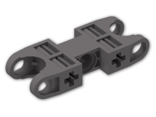 LEGO® Stein: Technic Ball Socket 5 x 2 Double Rounded 47296 | Farbe: Dark Stone Grey
