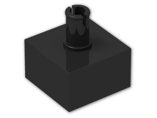 LEGO® Brick: Brick 2 x 2 no Studs with Pin Vertical 4729 | Color: Black