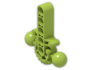 LEGO® Stein: Technic Bionicle Hip Joint with Beam 5 47306 | Farbe: Bright Yellowish Green