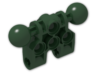 LEGO® Stein: Technic Connector Block 3 x 3 x 1 with Two Ball Joints 47330 | Farbe: Earth Green