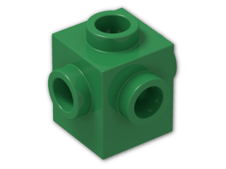 LEGO® Stein: Brick 1 x 1 with Studs on Four Sides 4733 | Farbe: Dark Green