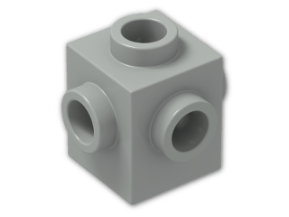 LEGO® Stein: Brick 1 x 1 with Studs on Four Sides 4733 | Farbe: Grey