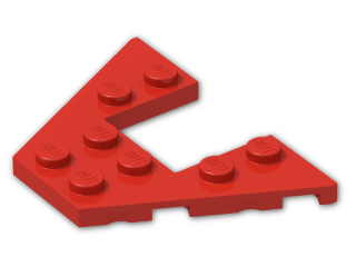 LEGO® Brick: Wing 4 x 6 with 2 x 2 Cutout 47407 | Color: Bright Red