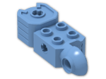 LEGO® Stein: Technic Brick 2 x 2 w/ Axlehole, Click Rot. Hinge (V) and Fist 47431 | Farbe: Medium Blue