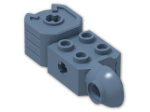 LEGO® Stein: Technic Brick 2 x 2 w/ Axlehole, Click Rot. Hinge (V) and Fist 47431 | Farbe: Sand Blue
