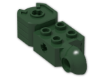 LEGO® Stein: Technic Brick 2 x 2 w/ Axlehole, Click Rot. Hinge (V) and Fist 47431 | Farbe: Earth Green