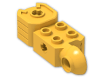 LEGO® Stein: Technic Brick 2 x 2 w/ Axlehole, Click Rot. Hinge (V) and Fist 47431 | Farbe: Flame Yellowish Orange