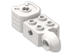 LEGO® Stein: Technic Brick 2 x 2 w/ Axlehole, Click Rot. Hinge (V) and Fist 47431 | Farbe: Light Stone Grey