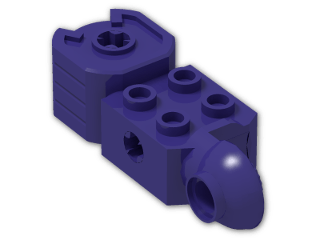 LEGO® Stein: Technic Brick 2 x 2 w/ Axlehole, Click Rot. Hinge (V) and Fist 47431 | Farbe: Medium Lilac
