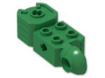 LEGO® Brick: Technic Brick 2 x 2 w/ Axlehole, Click Rot. Hinge (V) and Fist 47431 | Color: Dark Green