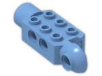LEGO® Stein: Technic Brick 2 x 3 w/ Holes, Click Rot. Hinge (V) and Socket 47432 | Farbe: Medium Blue