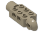 LEGO® Stein: Technic Brick 2 x 3 w/ Holes, Click Rot. Hinge (V) and Socket 47432 | Farbe: Sand Yellow