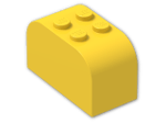LEGO® Stein: Brick 2 x 4 x 2 with Curved Top 4744 | Farbe: Bright Yellow