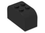 LEGO® Brick: Brick 2 x 4 x 2 with Curved Top 4744 | Color: Black