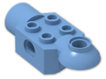 LEGO® Stein: Technic Brick 2 x 2 w/ Hole, Click Rot. Hinge (H) and Socket 47452 | Farbe: Medium Blue