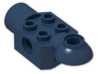 LEGO® Stein: Technic Brick 2 x 2 w/ Hole, Click Rot. Hinge (H) and Socket 47452 | Farbe: Earth Blue