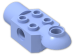 LEGO® Stein: Technic Brick 2 x 2 w/ Hole, Click Rot. Hinge (H) and Socket 47452 | Farbe: Medium Royal Blue