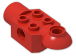 LEGO® Stein: Technic Brick 2 x 2 w/ Hole, Click Rot. Hinge (H) and Socket 47452 | Farbe: Bright Red