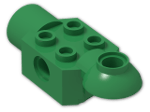 LEGO® Brick: Technic Brick 2 x 2 w/ Hole, Click Rot. Hinge (H) and Socket 47452 | Color: Dark Green