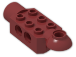 LEGO® Stein: Technic Brick 2 x 3 w/ Holes, Click Rot. Hinge (H) and Socket 47454 | Farbe: New Dark Red