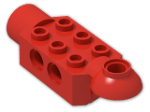 LEGO® Stein: Technic Brick 2 x 3 w/ Holes, Click Rot. Hinge (H) and Socket 47454 | Farbe: Bright Red