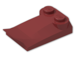 LEGO® Brick: Slope Brick Curved 2 x 2 x  2/3 with Fin and 2 Studs 47456 | Color: New Dark Red