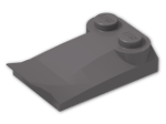 LEGO® Brick: Slope Brick Curved 2 x 2 x  2/3 with Fin and 2 Studs 47456 | Color: Dark Stone Grey