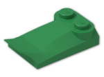 LEGO® Stein: Slope Brick Curved 2 x 2 x  2/3 with Fin and 2 Studs 47456 | Farbe: Dark Green