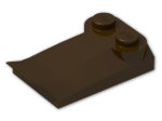 LEGO® Brick: Slope Brick Curved 2 x 2 x  2/3 with Fin and 2 Studs 47456 | Color: Dark Brown