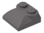 LEGO® Stein: Slope Brick Curved 2 x 2 x  2/3 Triple with Two Top Studs 47457 | Farbe: Dark Stone Grey