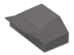 LEGO® Brick: Slope Brick Curved 1 x 2 x  2/3 with Fin without Studs 47458 | Color: Dark Stone Grey