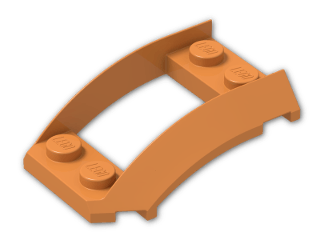 LEGO® Stein: Wedge 4 x 3 Curved with 2 x 2 Cutout 47755 | Farbe: Bright Orange