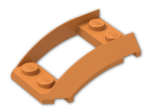 LEGO® Brick: Wedge 4 x 3 Curved with 2 x 2 Cutout 47755 | Color: Bright Orange
