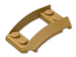 LEGO® Brick: Wedge 4 x 3 Curved with 2 x 2 Cutout 47755 | Color: Warm Gold