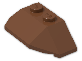 LEGO® Brick: Wedge 2 x 4 Triple 47759 | Color: Reddish Brown
