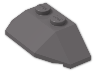 LEGO® Stein: Wedge 2 x 4 Triple 47759 | Farbe: Dark Stone Grey